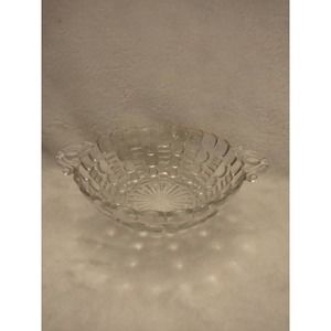Vnt Depression Pressed Glass Candy Dish   7 1/2"